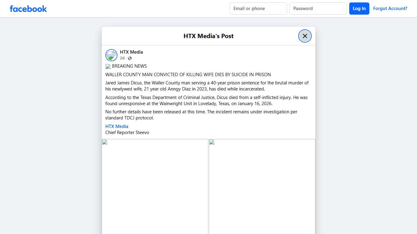 HTX Media - 🚨 BREAKING NEWS WALLER COUNTY MAN CONVICTED... Facebook